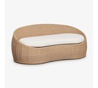Canapé De Jardin 3 Places En Rotin Synthétique Clarnyx Naturel Multicolore