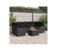 Ensemble de canapé de jardin avec stockage 7 pcs polyrotin Transat vidaXL vidaXL