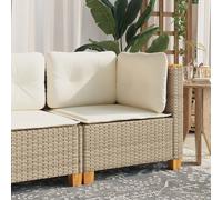 Vidaxl Canapés D'angle De Jardin Et Coussins 2pcs Beige Résine Tressée