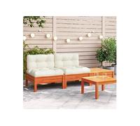 Canapé de Jardin avec Coussins et Repose-pied 2 Places, Siège avec Dossier, Meuble de Terrasse Patio Arrière-cour 838182