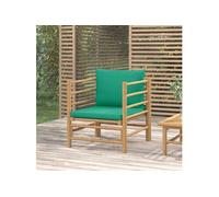 Canapé de jardin avec coussins vert bambou