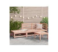 Vidaxl Canapé De Jardin Avec Repose-Pieds 2 Places Bois Massif Douglas