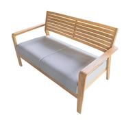 Canapé de jardin empilable Teck naturel - Aquariva - L.68 x l.125,5 x H.72 cm