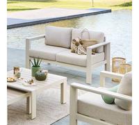Hespéride Canapé de jardin ÉVASION Argile 2 places - Aluminium traité époxy, Oléfine