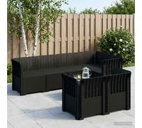 Canapé de jardin look rotin PP Canapé Canapé d’extérieur Assises patio vidaXL vi