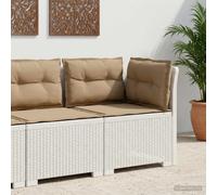 vidaXL Fauteuil 1 Place avec Coussins Look rotin PP Gris Clair, Canapé résistant aux intempéries pour Jardin, Balcon, véranda, Salon, idéal pour s'asseoir Dehors