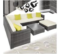 Canapé de jardin Lounge en rotin cadre en aluminium Résistant aux intempéries