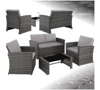 Canapé de jardin Lounge en rotin Pour 4 personnes Design courbé