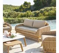 Canapé de jardin MANISSA Honey Beige 2 places - Aluminium traité époxy, Polyester Hespéride