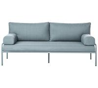 Canapé de Jardin Minimaliste Moderne en Aluminium 2 Places Assise Imperméable avec Coussins Vert Clair Solofra