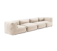 Canapé de jardin modulable 4 places beige Mixi, Oviala