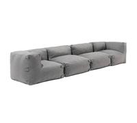 Canapé de jardin modulable 4 places gris Mixi, Oviala