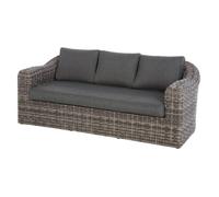 Hespéride - Canapé de jardin en résine tressée Moorea - 3 Places - Gris ombre - Moorea Gris G