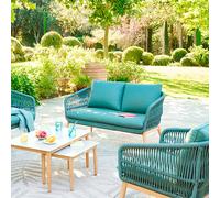 Canapé de jardin ORISSA Vert olive 2 places - Polyester, Acier Hespéride