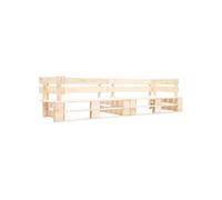 Canapé De Jardin - Vidaxl - 2 Places - Bois Naturel - Design Intemporel - Résistant Aux Intempéries Multicolore