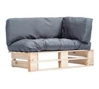 Vidaxl Canapé De Jardin Palette Avec Coussins Gris Pinède