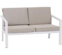 Canapé de jardin PAVANE Beige ficelle Blanc 2 places - Aluminium traité époxy, Polyester Hespéride