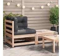 Vidaxl Canapé D'angle De Jardin Avec Coussins Et Repose-Pieds