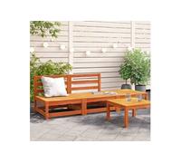 Vidaxl Canapé De Jardin Sans Accoudoirs Repose-Pieds Bois Pin Massif