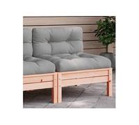 Bois de Pin Massif Salon de Jardin 3 pcs avec Coussins Blanc Mobilier vidaXL