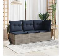 Canapé de Jardin vidaXL Bleu Marine Rotin Polyester Moyen Pour 2 366162