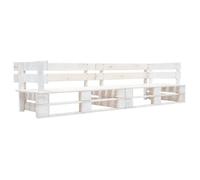 Canapé de jardin palette 2 places blanc bois