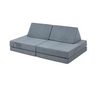 Canapé de jeu de 5 pièces Norhulta velours côtelé 120 x 66 x 46 cm gris