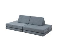 Canapé de jeu de 5 pièces Norhulta velours côtelé 150 x 66 x 46 cm gris