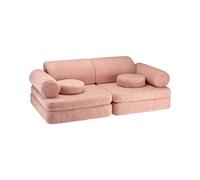 Canapé modulable Settee Guava Pink molletonné