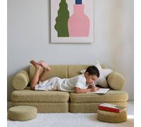 Canapé de jeu modulable enfant - settee convertible en teddy matcha TU
