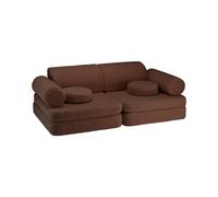Canapé De Jeu Modulable Enfant - Settee Convertible En Teddy Warm Hazel TU