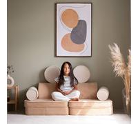 Canapé de jeu modulable enfant - settee convertible en velours côtelé brown sugar TU