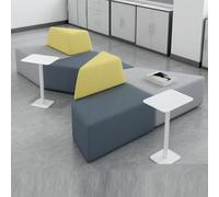 Canapé de loisirs incurvé irrégulier, siège créatif élégant pour bureau, hall d'hôtel, bibliothèque et espace de repos public, canapé de réception modulaire rembourré moderne