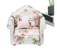Canapé De Maison De - Bois Tissu 8,2x6,4x7,2 Cm / 13,5x6,4x7,2 Cm | Mobilier De Mãison De À L’Échelle | Mini Accessoires De Maison De s | Jouet pour Collectionneurs Et Pass