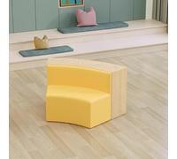 Canapé de rangement semi-circulaire - Tabouret multifonction pour établissements de formation, zones de lecture de maternelle et bibliothèques