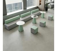 Canapé De Réception De Bureau Moderne - Canapé De Salon Sectionnel Modulaire avec Table Basse Et Pouf, Sièges Minimalistes for Zone D'attente for Hall De Salon, Vert Menthe(A8)