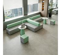 Canapé De Réception De Bureau Moderne - Canapé De Salon Sectionnel Modulaire avec Table Basse Et Pouf, Sièges Minimalistes for Zone D'attente for Hall De Salon, Vert Menthe(A9)