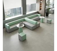 Canapé De Réception De Bureau Moderne - Canapé De Salon Sectionnel Modulaire avec Table Basse Et Pouf, Sièges Minimalistes for Zone D'attente for Hall De Salon, Vert Menthe(A1)
