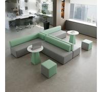 Canapé De Réception De Bureau Moderne - Canapé De Salon Sectionnel Modulaire avec Table Basse Et Pouf, Sièges Minimalistes for Zone D'attente for Hall De Salon, Vert Menthe(A16)