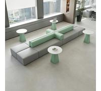 Canapé De Réception De Bureau Moderne - Canapé De Salon Sectionnel Modulaire avec Table Basse Et Pouf, Sièges Minimalistes for Zone D'attente for Hall De Salon, Vert Menthe(A12)