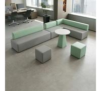 Canapé De Réception De Bureau Moderne - Canapé De Salon Sectionnel Modulaire avec Table Basse Et Pouf, Sièges Minimalistes for Zone D'attente for Hall De Salon, Vert Menthe(A6)