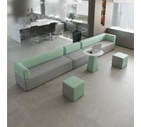 Canapé De Réception De Bureau Moderne - Canapé De Salon Sectionnel Modulaire avec Table Basse Et Pouf, Sièges Minimalistes for Zone D'attente for Hall De Salon, Vert Menthe(A19)