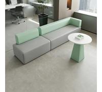 Canapé De Réception De Bureau Moderne - Canapé De Salon Sectionnel Modulaire avec Table Basse Et Pouf, Sièges Minimalistes for Zone D'attente for Hall De Salon, Vert Menthe(A14)