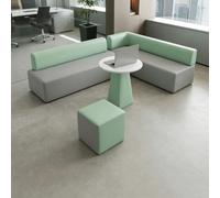 Canapé De Réception De Bureau Moderne - Canapé De Salon Sectionnel Modulaire avec Table Basse Et Pouf, Sièges Minimalistes for Zone D'attente for Hall De Salon, Vert Menthe(A2)