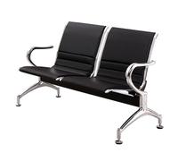 Canapé de réception moderne en cuir avec accoudoirs, chaises de bureau pour salle d'attente, aéroport, banques, hôpitaux, configuration 3 places, canapé 2 places