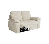 Canapé de relaxation électrique ROSS 2 places en tissu - Beige