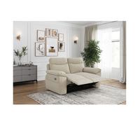 Canapé de relaxation électrique ROSS 2 places en tissu texturé 3D - Beige - L160 x P100 x H102cm - LOUNGITUDE
