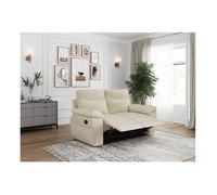 Canapé de relaxation manuel ROSS 2 places en tissu - Beige - L160 x P100 x H102cm - LOUNGITUDE