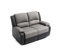 Canapé de Relaxation Microfibre "Polo" 143cm Gris & Noir