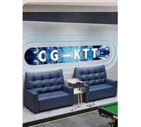 Canapé de salle de billard, chaises de spectateur, canapé de spectateur de qualité tournoi avec table basse, double place pour salle de billard, club, salle de jeux